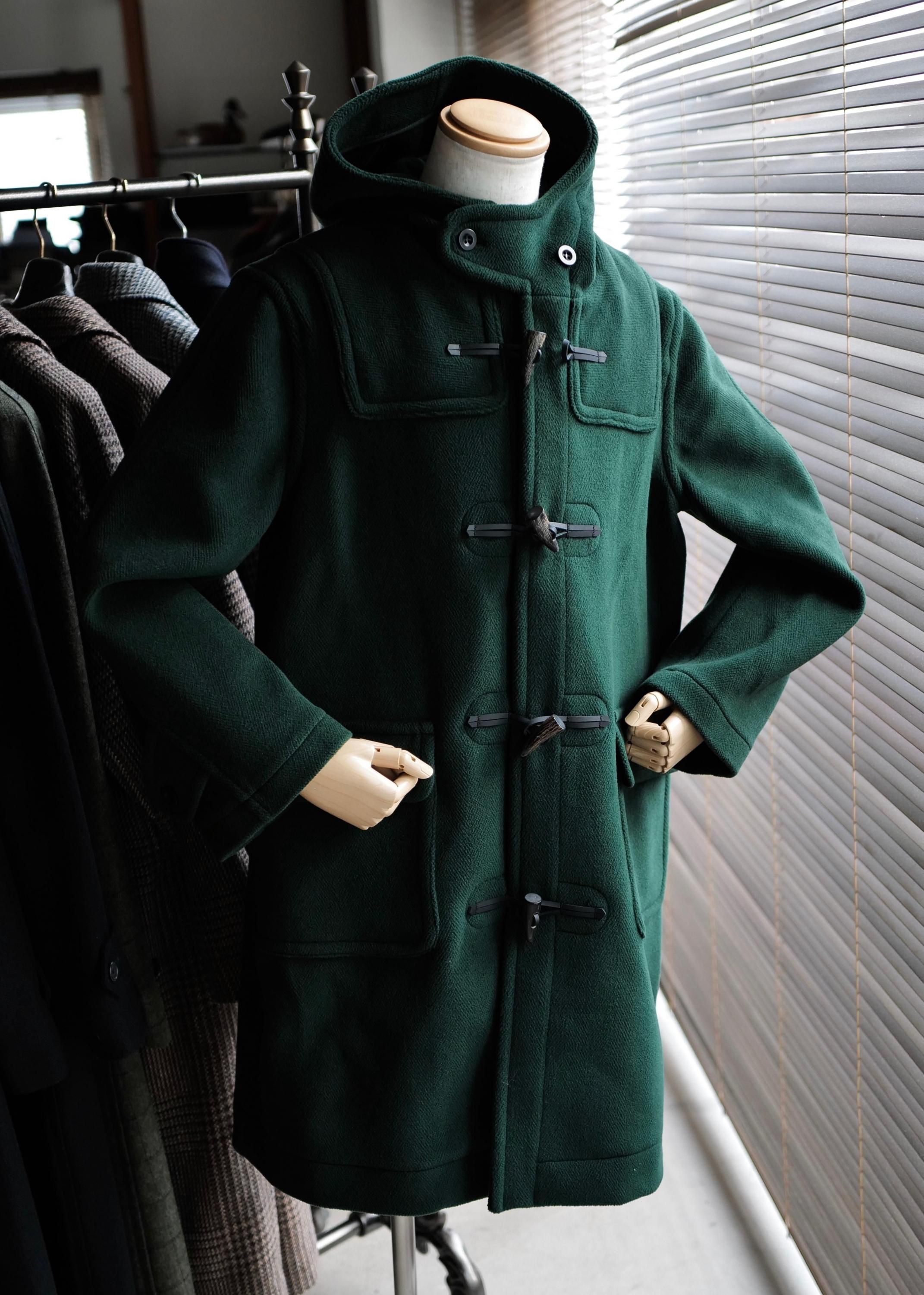 GLENMORE】ウールヘリンボーン織りダッフルコート - SUGURU SHOP