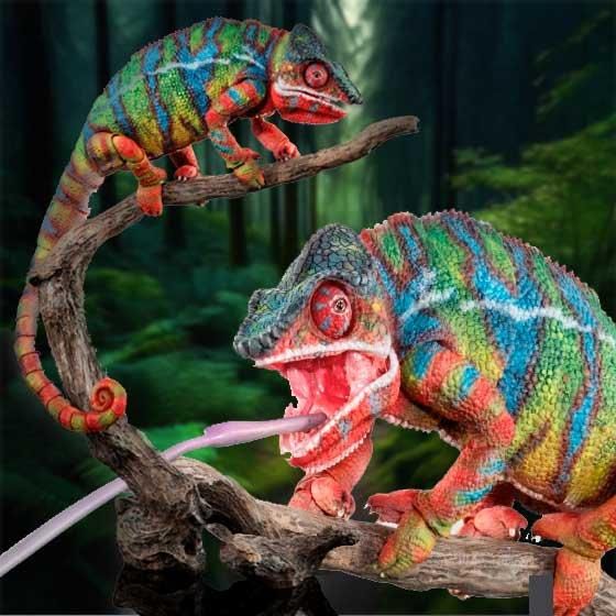 いきもの大図鑑プレミアム パンサーカメレオン（アンビローブ・グリーン）