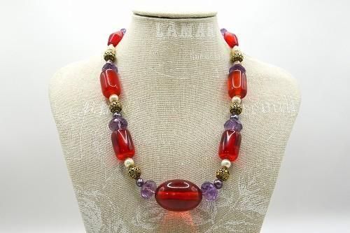 ヴィンテージ レッドアンバー ネックレス | 中古 - 世界のアクセサリー