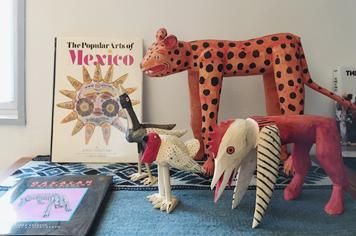 OAXACA Wood Carving Bird Small Black：オアハカ ウッドカービング