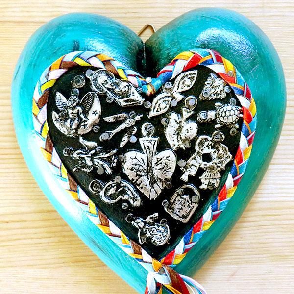 メキシコ Mexico ミラグロ 壁掛けインテリア ハートモチーフ メキシコ