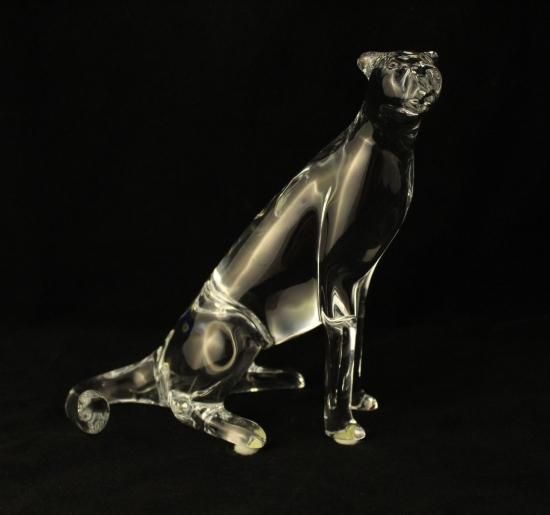 Baccarat バカラ アート ガラス タンガニーカ チーター ヒョウ