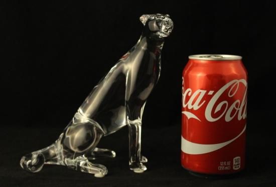 Baccarat バカラ アート ガラス タンガニーカ チーター ヒョウ