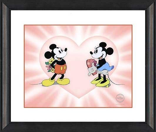 ディズニー ミッキー ミニー セル画 パピーラブ スウィートハート