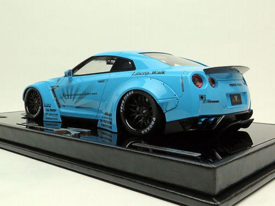 1/18 Makeup Nissan R35 GT-R LB Liberty Works Duck Tail baby blue