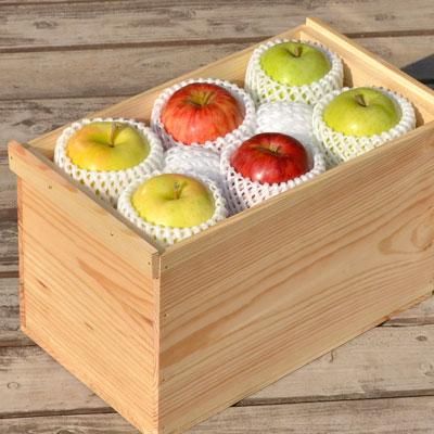 特製木箱A | サンふじ詰合せセット - 小沢田観光果樹園 | 南部町の