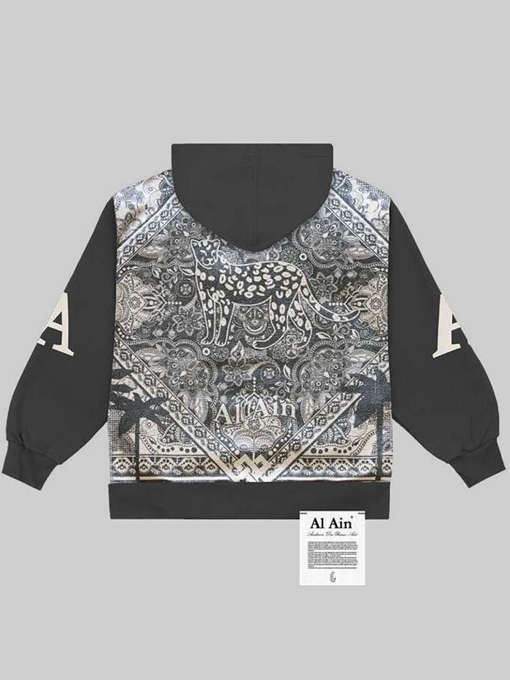 AL Ain (アライン) メンズ HOODIE ZIP スウェットジップアップパーカー