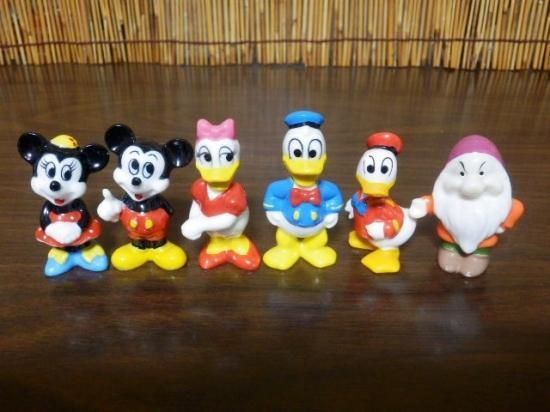陶器製 ディズニー 人形置物 6種セット - 「宝の森」昭和レトロ雑貨