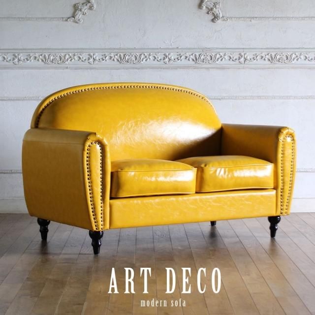 ビンテージ ソファ 2人掛け アンティーク アールデコ レトロ イギリス