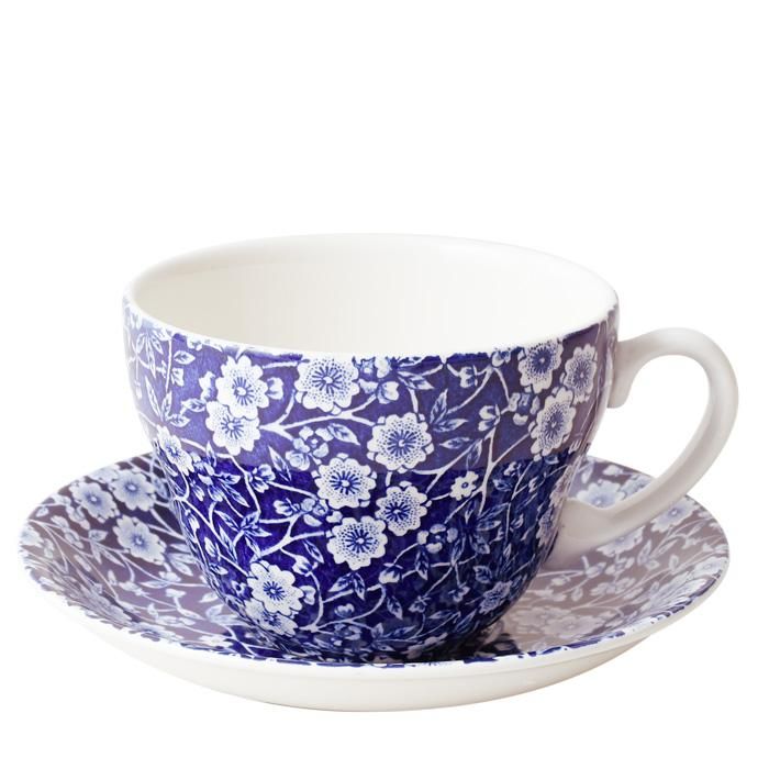 イギリス食器 Burleigh ブルーキャリコ ブレックファーストカップ