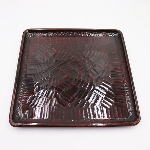 讃岐彫りの四方盆 朱溜塗りで日々の食卓を彩る