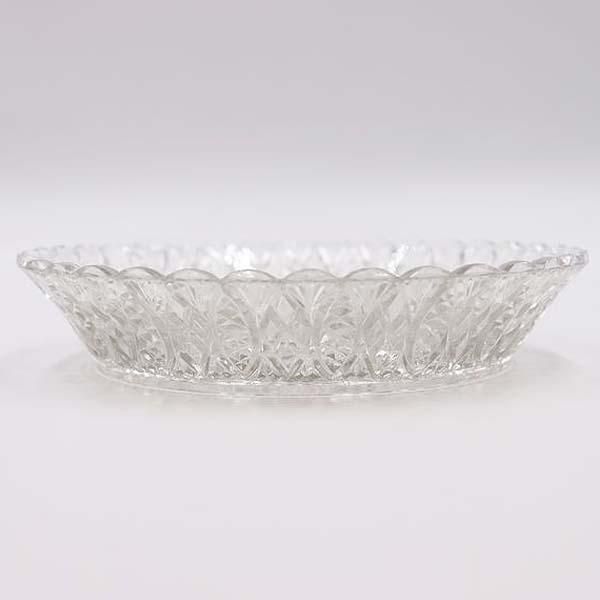 明治末期から大正初期 ミニプレスプレート ウランガラス 4枚セット