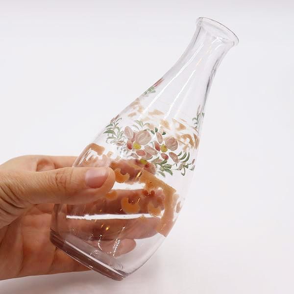 大正ガラス 徳利 酒器 一輪挿し｜直径6.5 高さ15｜日本製