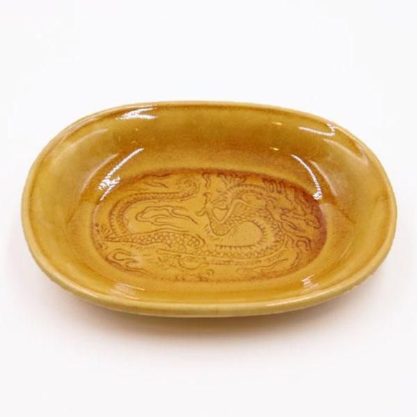 明治・大正期の龍紋入り手塩皿｜希少な逸品｜10×7.5×2cm