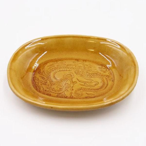 明治・大正期の龍紋入り手塩皿｜希少な逸品｜10×7.5×2cm