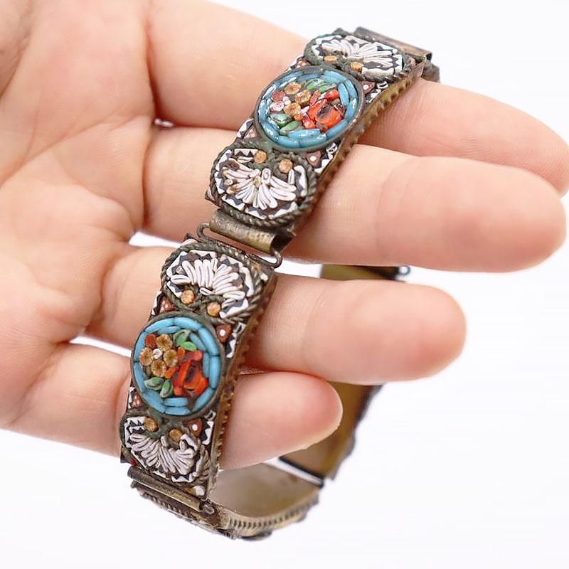 バングル イタリア製 マイクロモザイク 1900-1920年頃