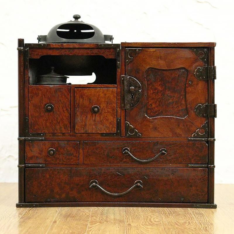 希少 小引出し付き 煙草盆 喫煙具 煙管 大名道具 日本の道具 昔の