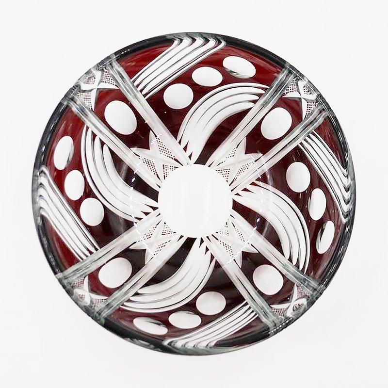 鉢 赤切子 ボウル 大正昭和 直径23cm 高さ10cm