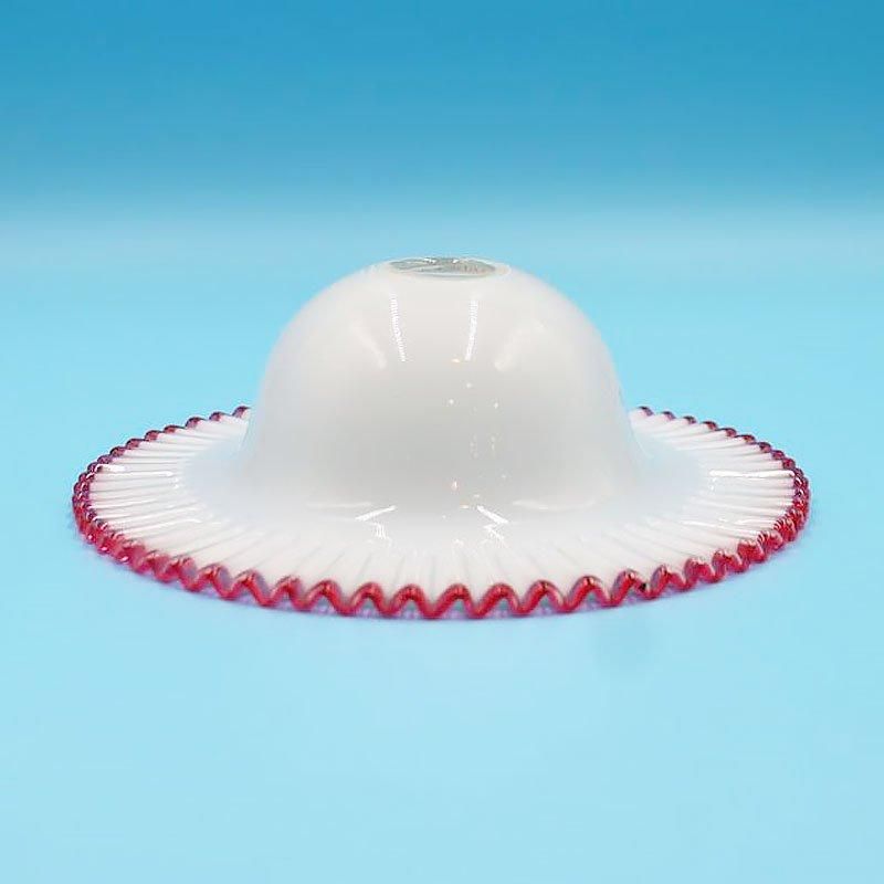 電笠 大正ロマン ガラス 乳白 ピンク 直径22cm