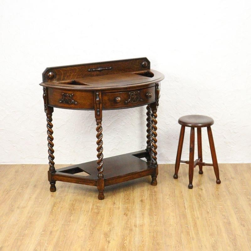 テーブル 半円コンソールテーブル イギリス製 1920-40年