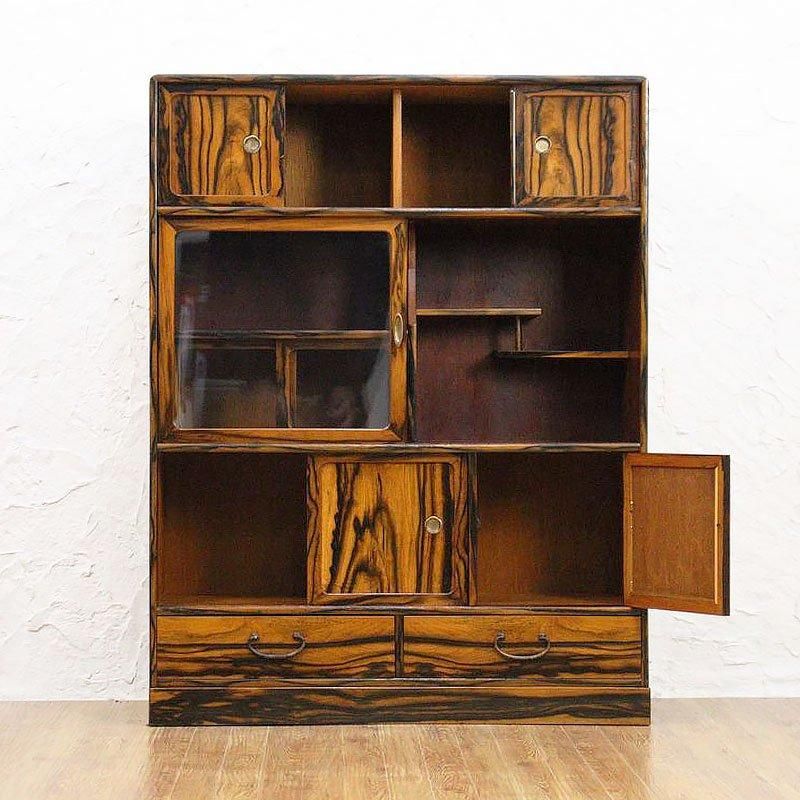 茶箪笥 日本製 黒柿 大正昭和レトロ 民芸