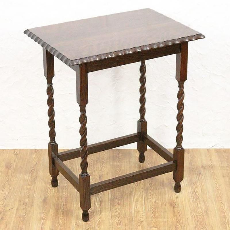 サイドテーブル イギリス製 ツイストレッグ 1920-50年頃