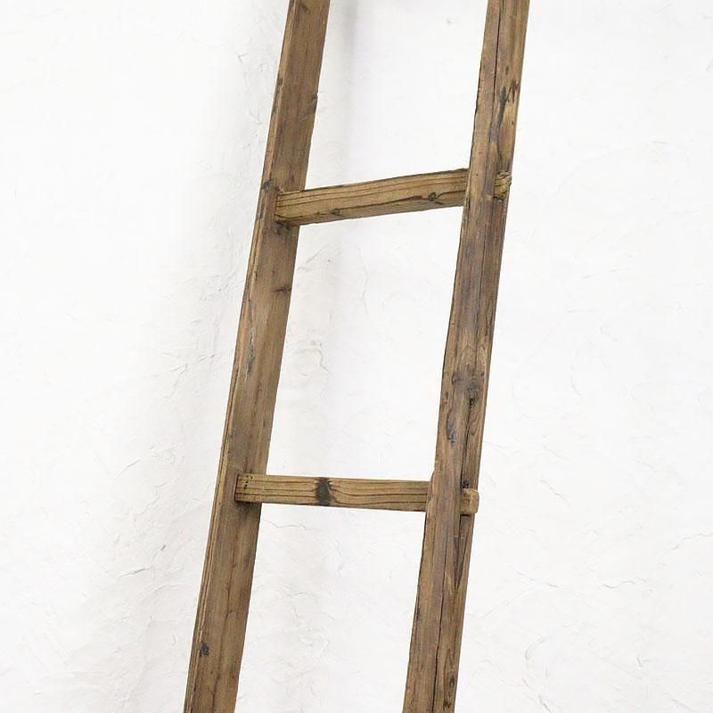 日本製の古い木製はしご｜シンプルでおしゃれなディスプレイオブジェ