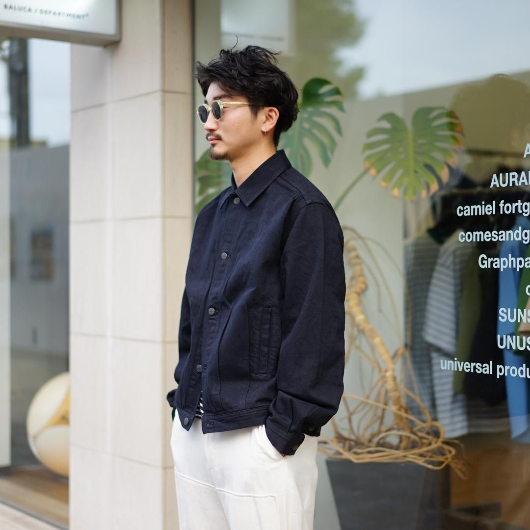 AURALEE(オーラリー)Selvedge Light Denim Blouson(A23SB01SD)/Black
