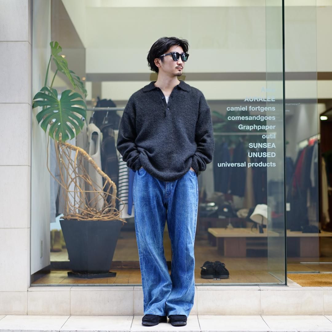 AURALEE(オーラリー)Brushed Super Kid Mohair Knit POLO(A23AP03KM