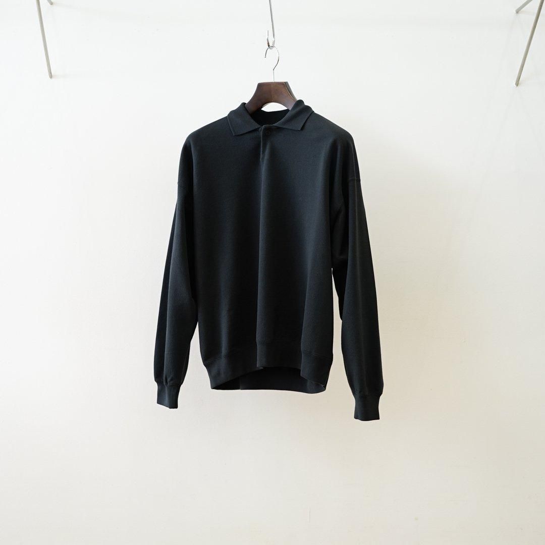 AURALEE (オーラリー)Pima Light Sweat Polo(A24AP02MS)/Ink Black