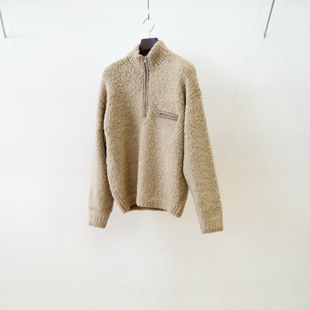 AURALEE (オーラリー)Merino Wool Boa Knit Half Zip P/O(A24AP01WB)/Beige