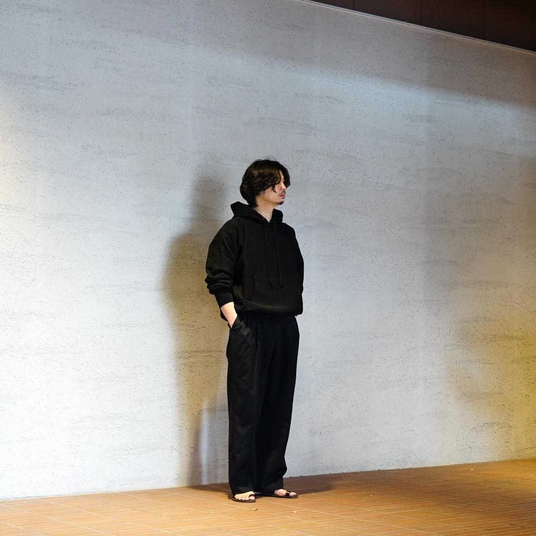 AURALEE (オーラリー) Smooth Soft BD Sweat P/O Parke(A25SP01TU)/Black