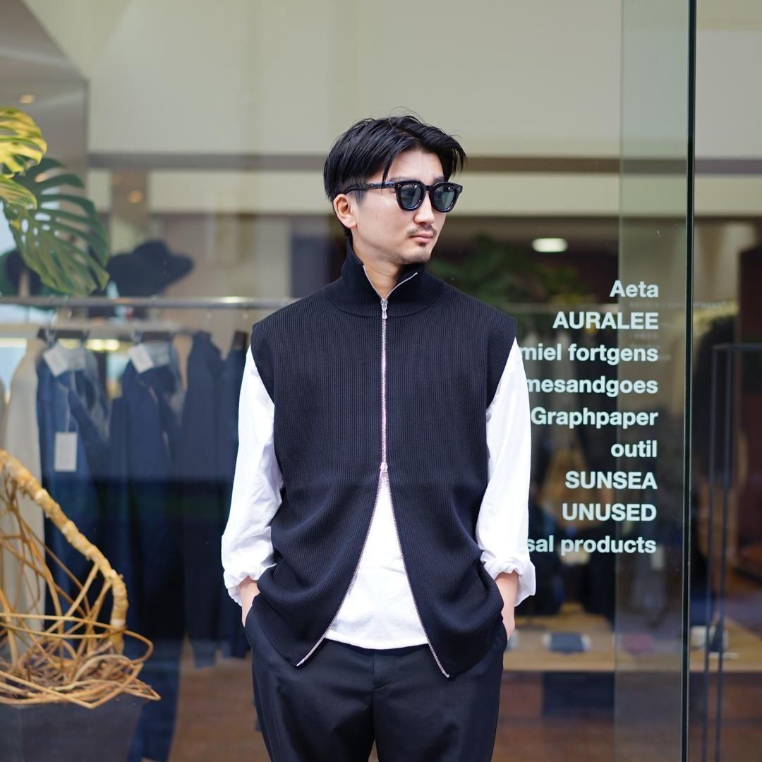 Graphpaper (グラフペーパー)High Density Drivers Knit Vest (GU243