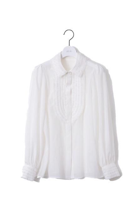 tulle flower blouse/white - akiki