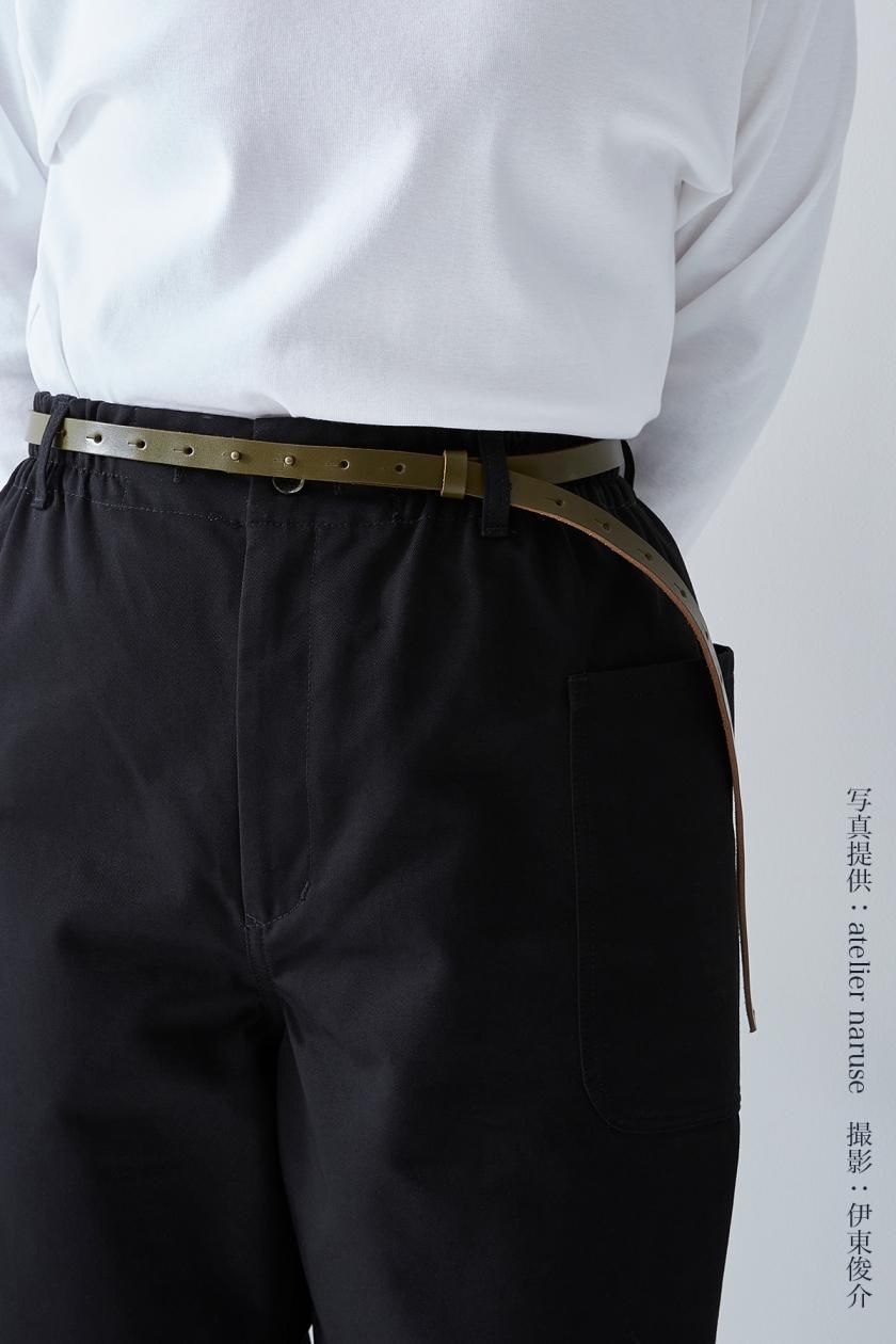 atelier naruse / ギボシロングベルト | 牛革製のスリムなロングベルト