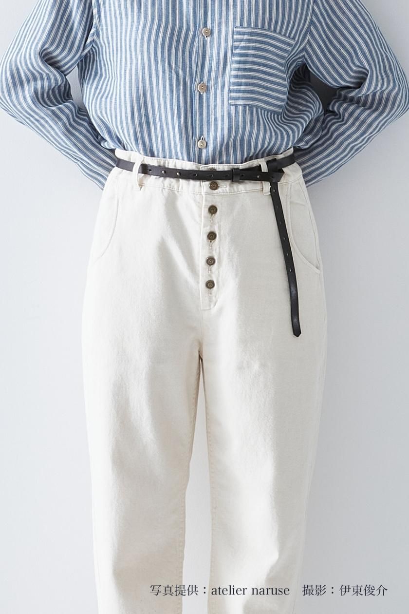 atelier naruse / ギボシロングベルト | 牛革製のスリムなロングベルト