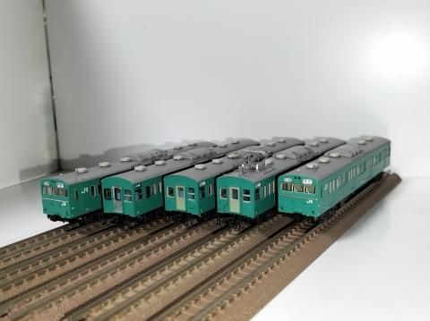 kato 103系 常磐線色 5両セット 動力車動作・ライト点灯確認済み kato