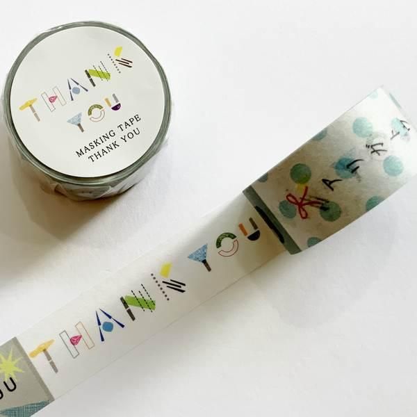 水縞】マスキングテープ/サンキュー - hina®～盛岡の雑貨店「ヒナ」の