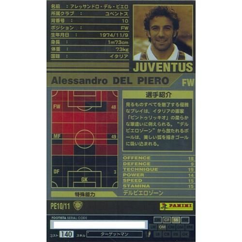 FOOTISTA]PE10 アレッサンドロ・デル・ピエロ - マロンの隠れ家ドットコム