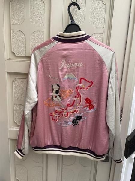 HOUSTONウーマン スーベニアジャケット | 猫柄刺繍 | 送料無料