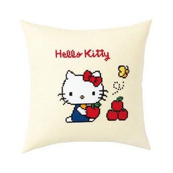 オリムパス 刺繍キット クッション ハローキティ リンゴ＆ちょうちょ
