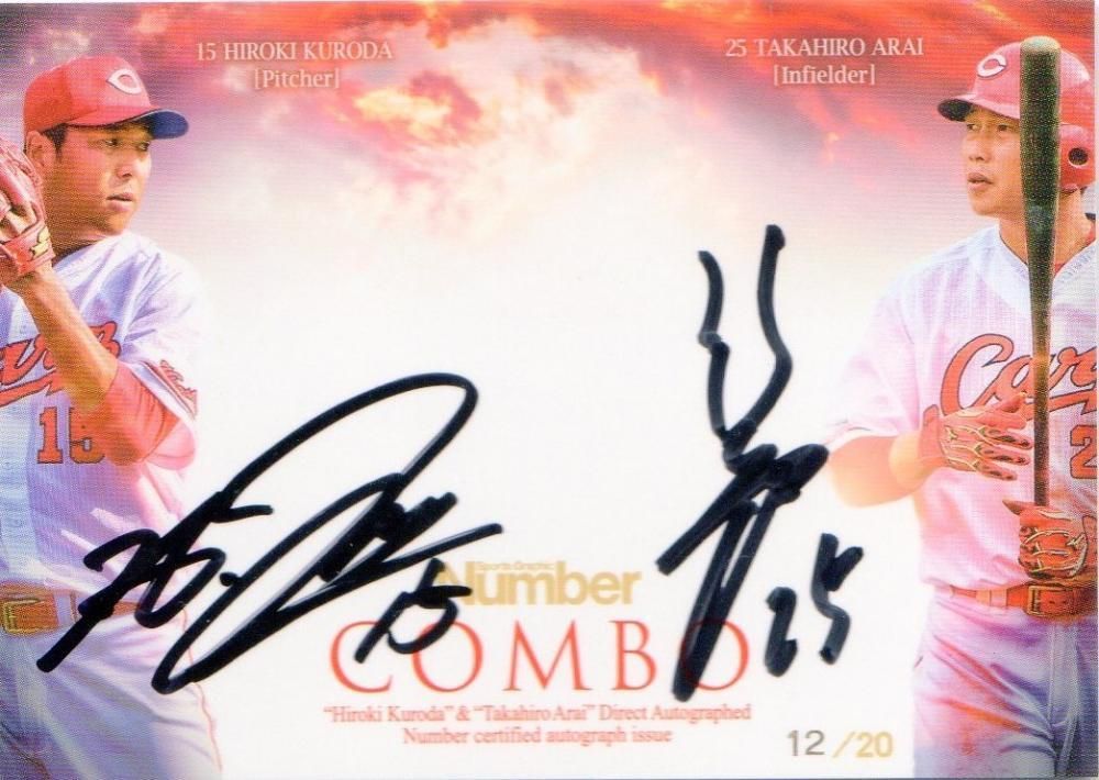 2016 NUMBER アスリートカード 『15 黒田博樹×25 新井貴浩』 コンボ