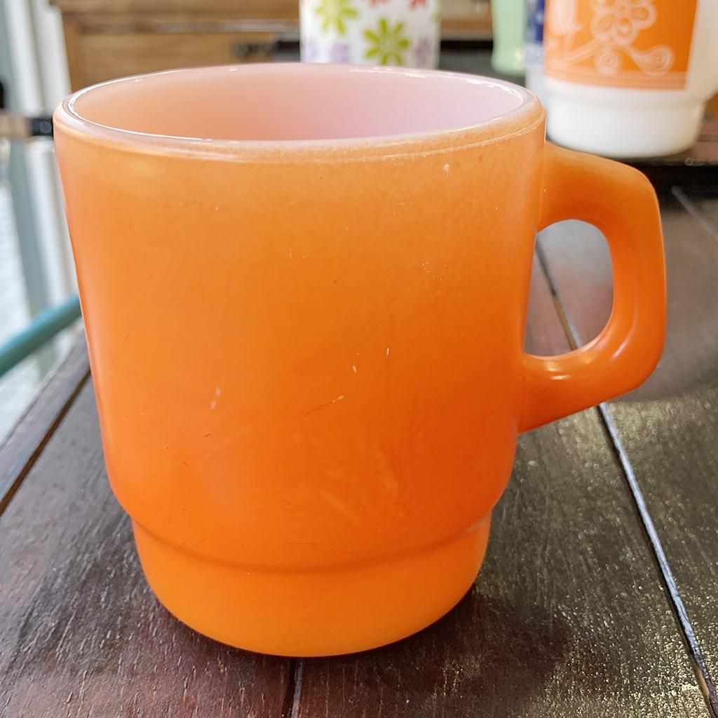 スタッキングマグ オレンジ 1960年～1976年製造 Fire-king