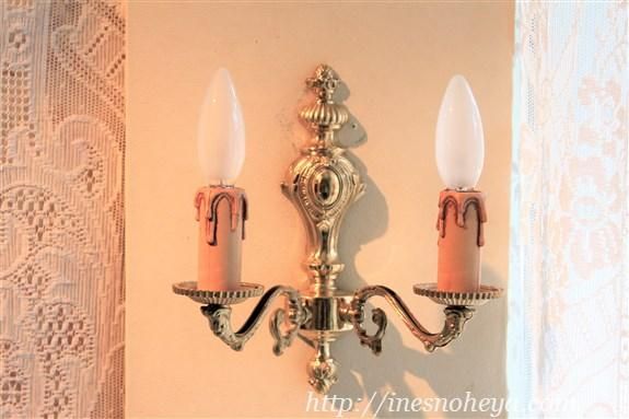フランスアンティークスタイルのツインキャンドル・ブラケットライト