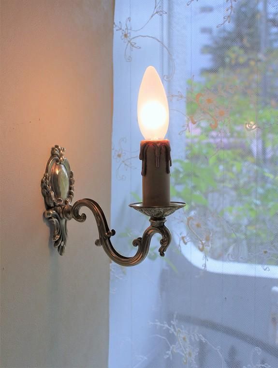 フランスアンティークスタイルのキャンドル・ブラケットライト（40W