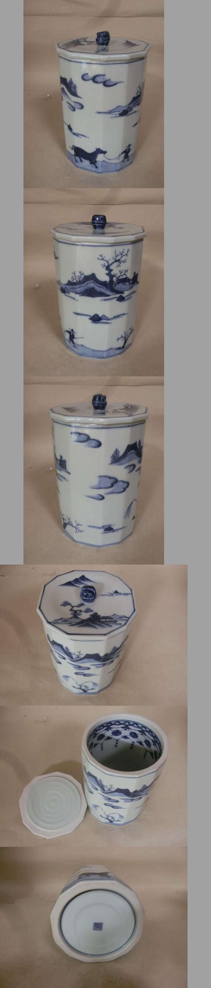 染付山水十二角水指 二代手塚玉堂 - 茶道具きよ川［茶器・茶道具