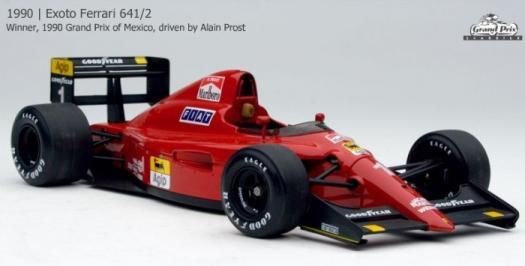 エグゾト 1/18 モデルカー 1990 #1 フェラーリ 641/2 メキシコGP