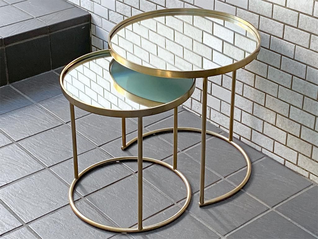 ZARA HOMEガラス天板 金属製サイドテーブルandダスドボックス 【公式通販】