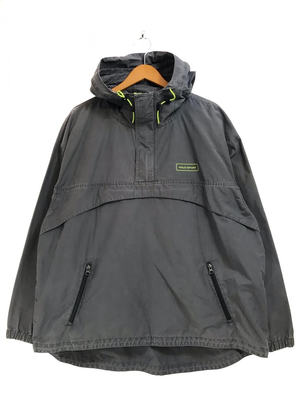 90s~00s POLO SPORT Cotton-Nylon Anorak Parka 灰 L ポロスポーツ