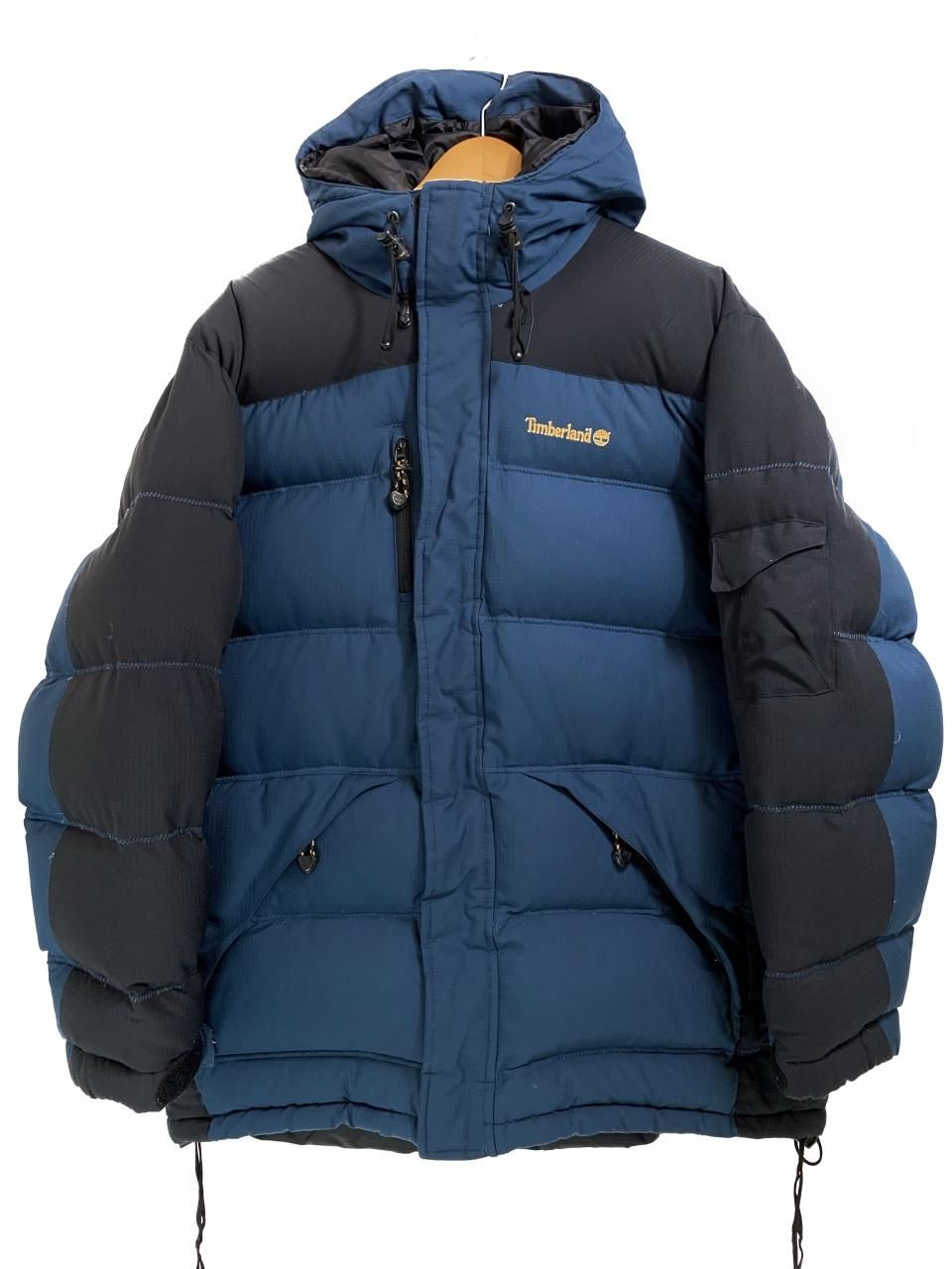 00s Timberland DRYLOFT Down Jacket 紺黒 L相当 ティンバーランド